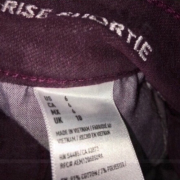 American Eagle Red High Rise Shortie Shorts - Picture 5 of 9